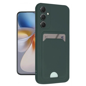 Samsung Galaxy S24 FE Kılıf Kelvin Kartvizitli Silikon - Koyu Yeşil