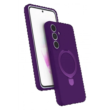 Samsung Galaxy S24 FE Regal Magsafe Standlı Kapak - Derin Mor