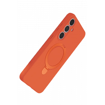 Samsung Galaxy S24 FE Regal Magsafe Standlı Kapak - Turuncu