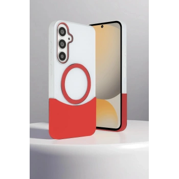 Samsung Galaxy S24 FE Velar Magsafe Kapak - Kırmızı