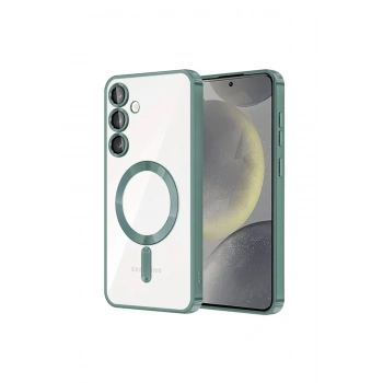 Samsung Galaxy S24 Kılıf Kross Magneticsafe Kapak - Koyu Yeşil