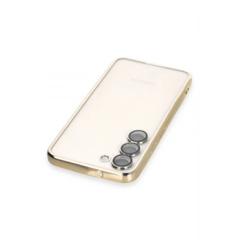 Samsung Galaxy S24 Kılıf Razer Lensli Silikon - Gold
