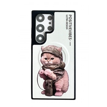 Samsung Galaxy S24 Ultra Fun Magsafe Kapak - Beyaz