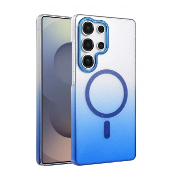 Samsung Galaxy S24 Ultra Glossy Magsafe Kapak - Mavi