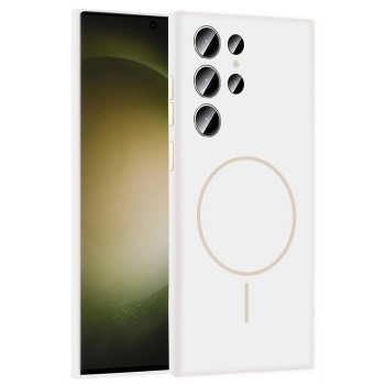 Samsung Galaxy S24 Ultra Kılıf Jully Magsafe Kapak - Beyaz
