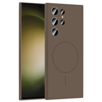 Samsung Galaxy S24 Ultra Kılıf Jully Magsafe Kapak - Kahverengi