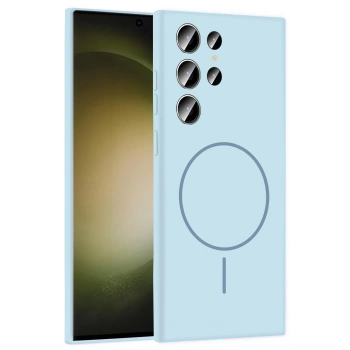 Samsung Galaxy S24 Ultra Kılıf Jully Magsafe Kapak - Mavi