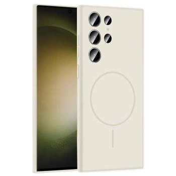 Samsung Galaxy S24 Ultra Kılıf Jully Magsafe Kapak - Pudra