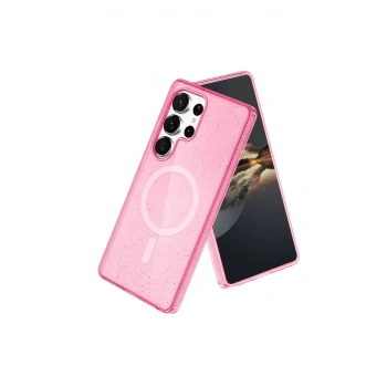 Samsung Galaxy S24 Ultra Kılıf Star Magsafe Kapak - Pembe