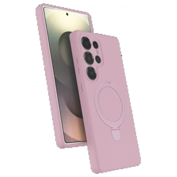 Samsung Galaxy S24 Ultra Regal Magsafe Standlı Kapak - Açık Pembe