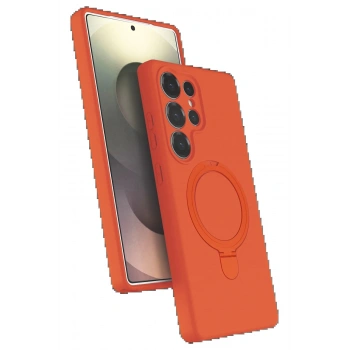 Samsung Galaxy S24 Ultra Regal Magsafe Standlı Kapak - Turuncu