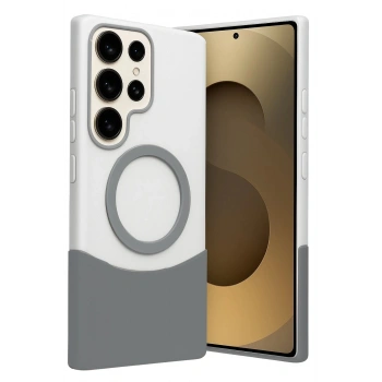 Samsung Galaxy S24 Ultra Velar Magsafe Kapak - Natural Grey