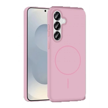 Samsung Galaxy S25 Broş Magsafe Kapak - Pembe