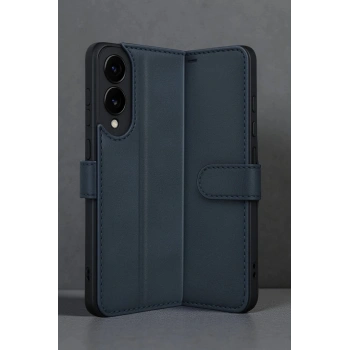 Samsung Galaxy S25 Edge Trend S Plus Kapaklı Kılıf - Lacivert