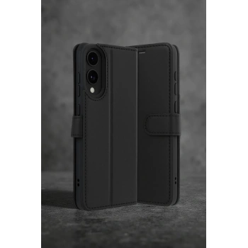 Samsung Galaxy S25 Edge Trend S Plus Kapaklı Kılıf - Siyah