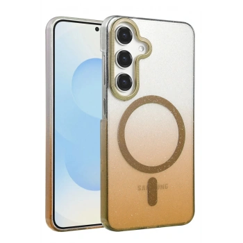 Samsung Galaxy S25 Glossy Magsafe Kapak - Çöl Titanyum