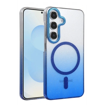 Samsung Galaxy S25 Glossy Magsafe Kapak - Mavi