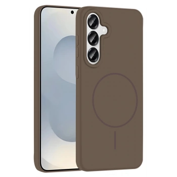 Samsung Galaxy S25 Kılıf Jully Magsafe Kapak - Kahverengi