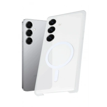 Samsung Galaxy S25 Kılıf PC Zara Magsafe Şeffaf Kılıf - Şeffaf