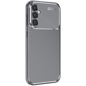 Samsung Galaxy S25 Plus Kılıf Auto Focus Karbon Kapak - Gri