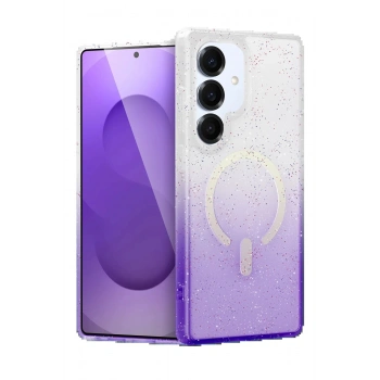 Samsung Galaxy S25 Plus Pummel Shiny Magsafe Kapak - Mor