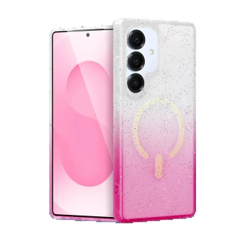 Samsung Galaxy S25 Pummel Shiny Magsafe Kapak - Pembe