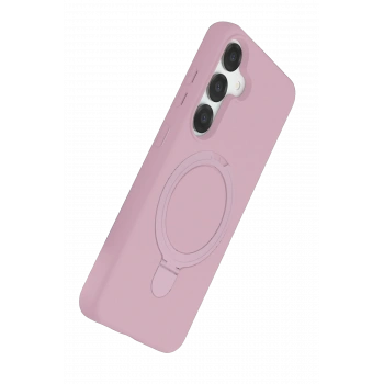 Samsung Galaxy S25 Regal Magsafe Standlı Kapak - Açık Pembe