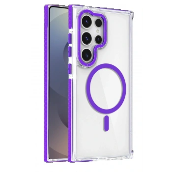 Samsung Galaxy S25 Ultra Bella Magsafe Kapak - Derin Mor