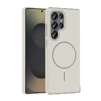 Samsung Galaxy S25 Ultra Broş Magsafe Kapak - Krem