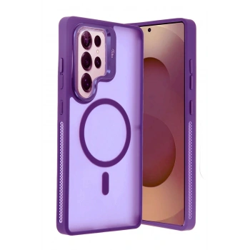 Samsung Galaxy S25 Ultra Flet Lens Magsafe Kapak - Derin Mor