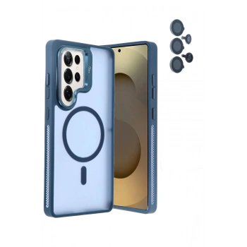 Samsung Galaxy S25 Ultra Flet Lens Magsafe Kapak - Lacivert