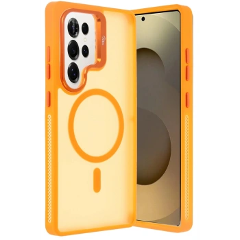 Samsung Galaxy S25 Ultra Flet Lens Magsafe Kapak - Turuncu