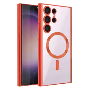 Samsung Galaxy S25 Ultra Kılıf Kross Magneticsafe Kapak - Kırmızı