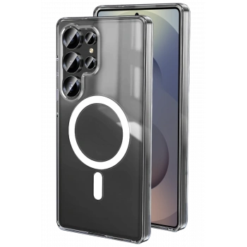 Samsung Galaxy S25 Ultra Kılıf Magneticsafe Şeffaf Silikon - Şeffaf