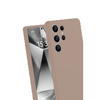 Samsung Galaxy S25 Ultra Kılıf Nano içi Kadife Silikon - Pudra