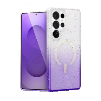 Samsung Galaxy S25 Ultra Pummel Shiny Magsafe Kapak - Mor