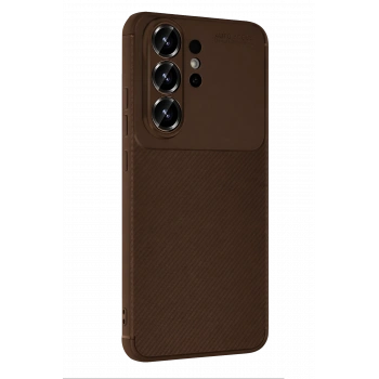 Samsung Galaxy S26 Ultra Auto Focus Karbon Kapak - Kahverengi