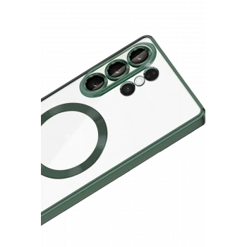 Samsung Galaxy S26 Ultra Kross Magneticsafe Kapak - Koyu Yeşil