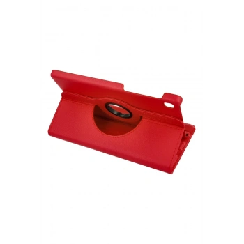 Samsung Galaxy T220 Tab A7 Lite 8.7 Kılıf 360 Tablet Deri Kılıf - Kırmızı