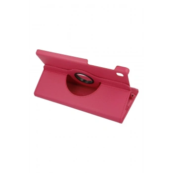 Samsung Galaxy T220 Tab A7 Lite 8.7 Kılıf 360 Tablet Deri Kılıf - Pembe