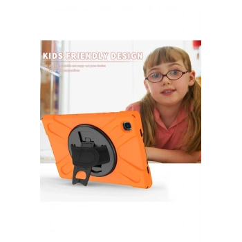 Samsung Galaxy T220 Tab A7 Lite 8.7 Kılıf Amazing Tablet Kapak - Turuncu