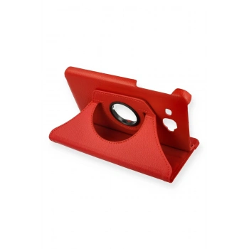 Samsung Galaxy T280 Tab A 7 Kılıf 360 Tablet Deri Kılıf - Kırmızı
