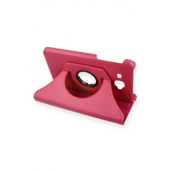 Samsung Galaxy T280 Tab A 7 Kılıf 360 Tablet Deri Kılıf - Pembe