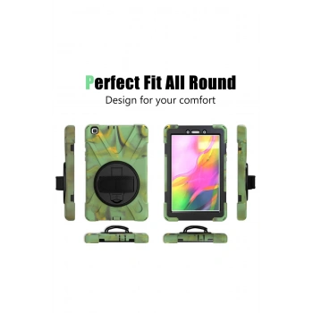 Samsung Galaxy T290 Tab A 8 Kılıf Amazing Tablet Kapak - Kamuflaj