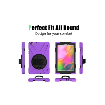 Samsung Galaxy T290 Tab A 8 Kılıf Amazing Tablet Kapak - Mor