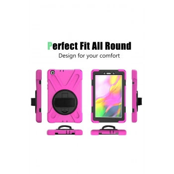 Samsung Galaxy T290 Tab A 8 Kılıf Amazing Tablet Kapak - Pembe