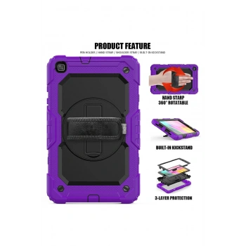 Samsung Galaxy T290 Tab A 8 Kılıf Pars Tablet Kapak - Mor