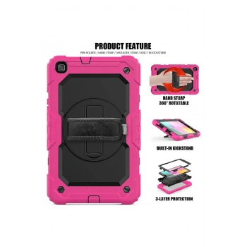 Samsung Galaxy T290 Tab A 8 Kılıf Pars Tablet Kapak - Pembe