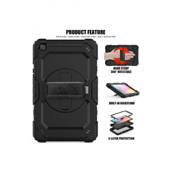 Samsung Galaxy T290 Tab A 8 Kılıf Pars Tablet Kapak - Siyah