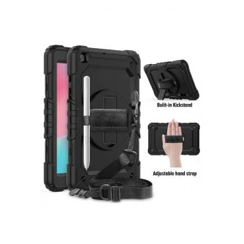 Samsung Galaxy T290 Tab A 8 Kılıf Pars Tablet Kapak - Siyah